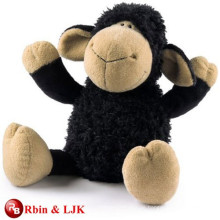Kundengebundener Soem-Entwurf schwarzes Schafplüschspielzeug